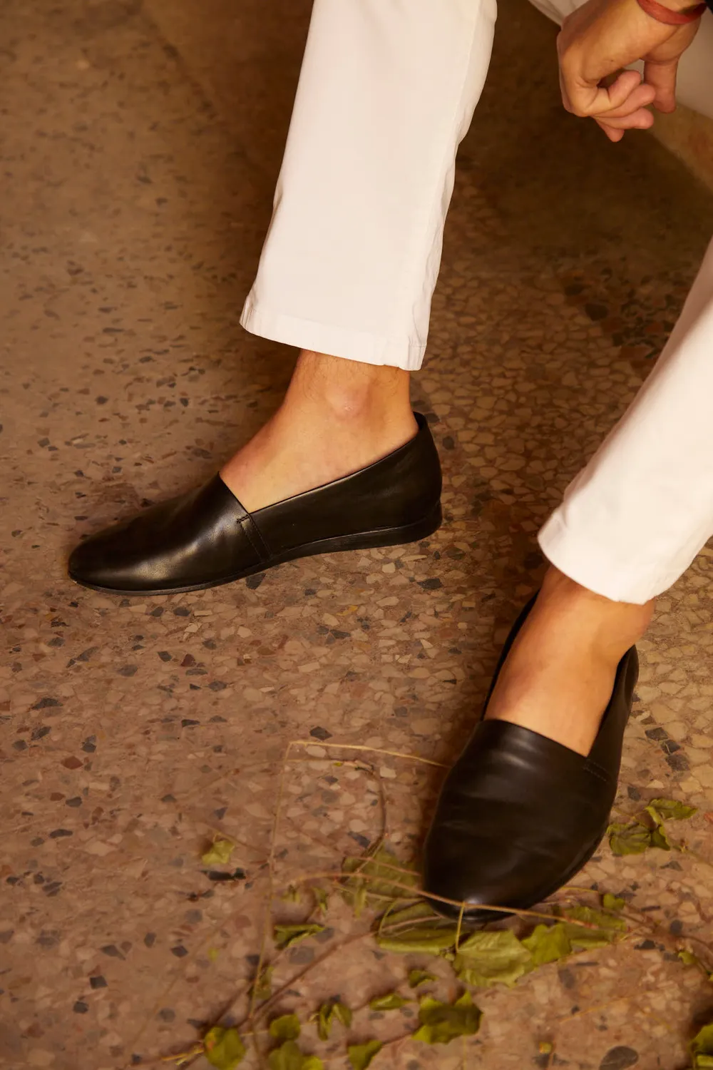 Cecilia Bringheli Amalfi espadrile piele negre