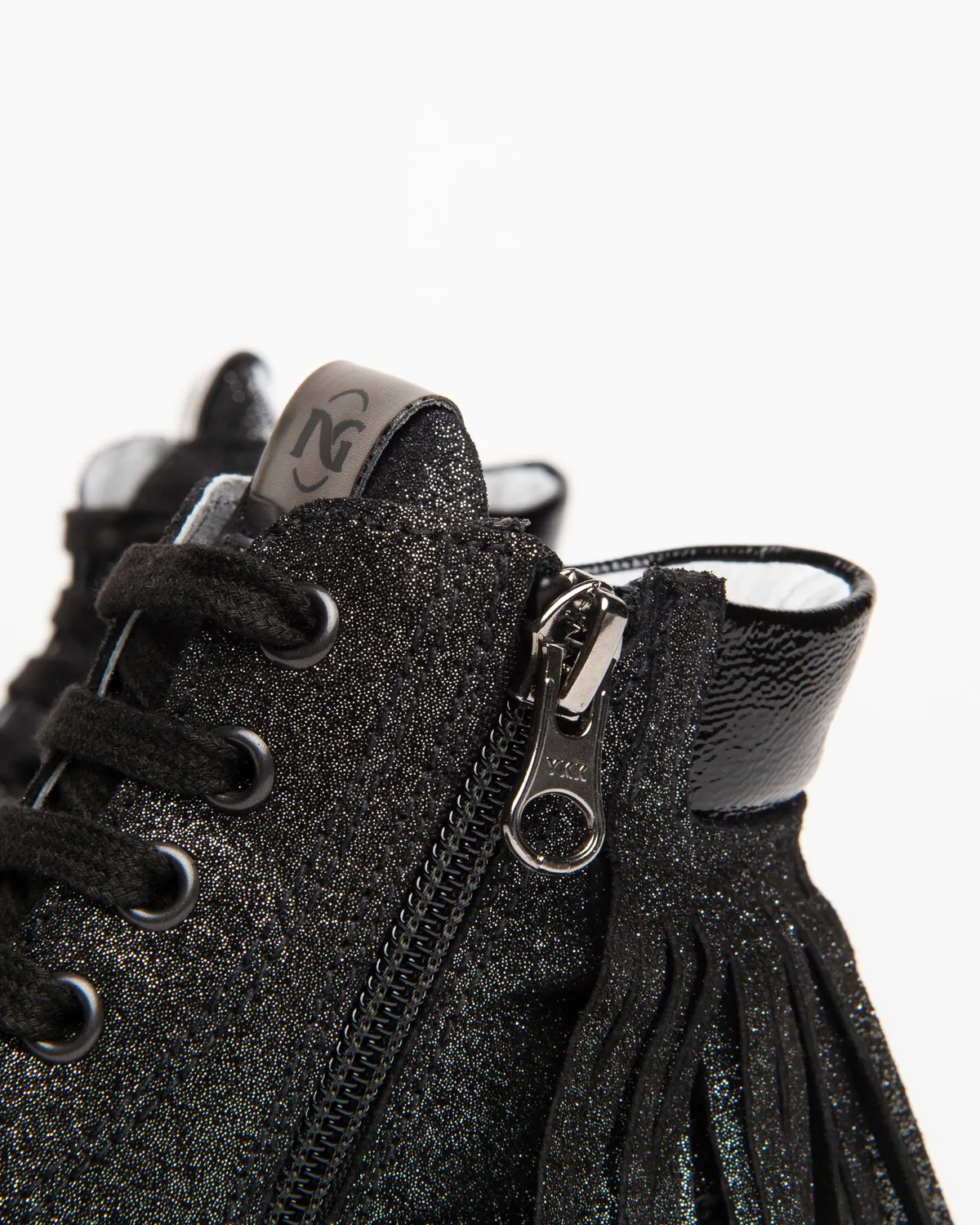 Sneakers fete NeroGiardini piele cu sclipici