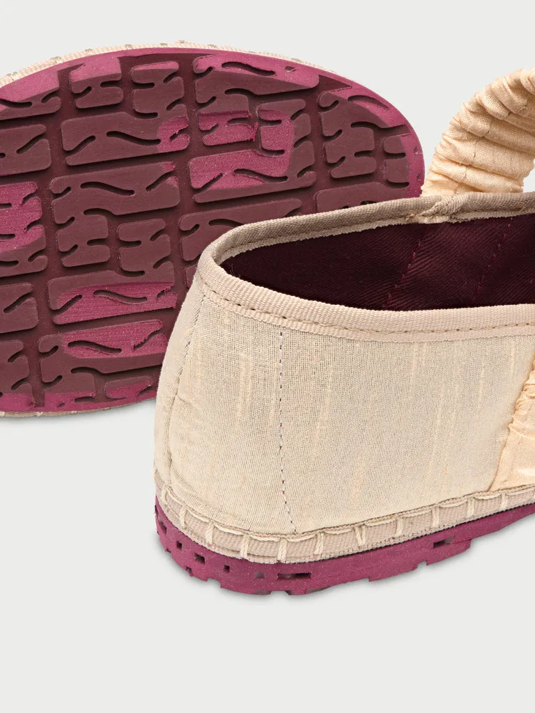 Flagelus Mafalda Camel pantofi bej mătase