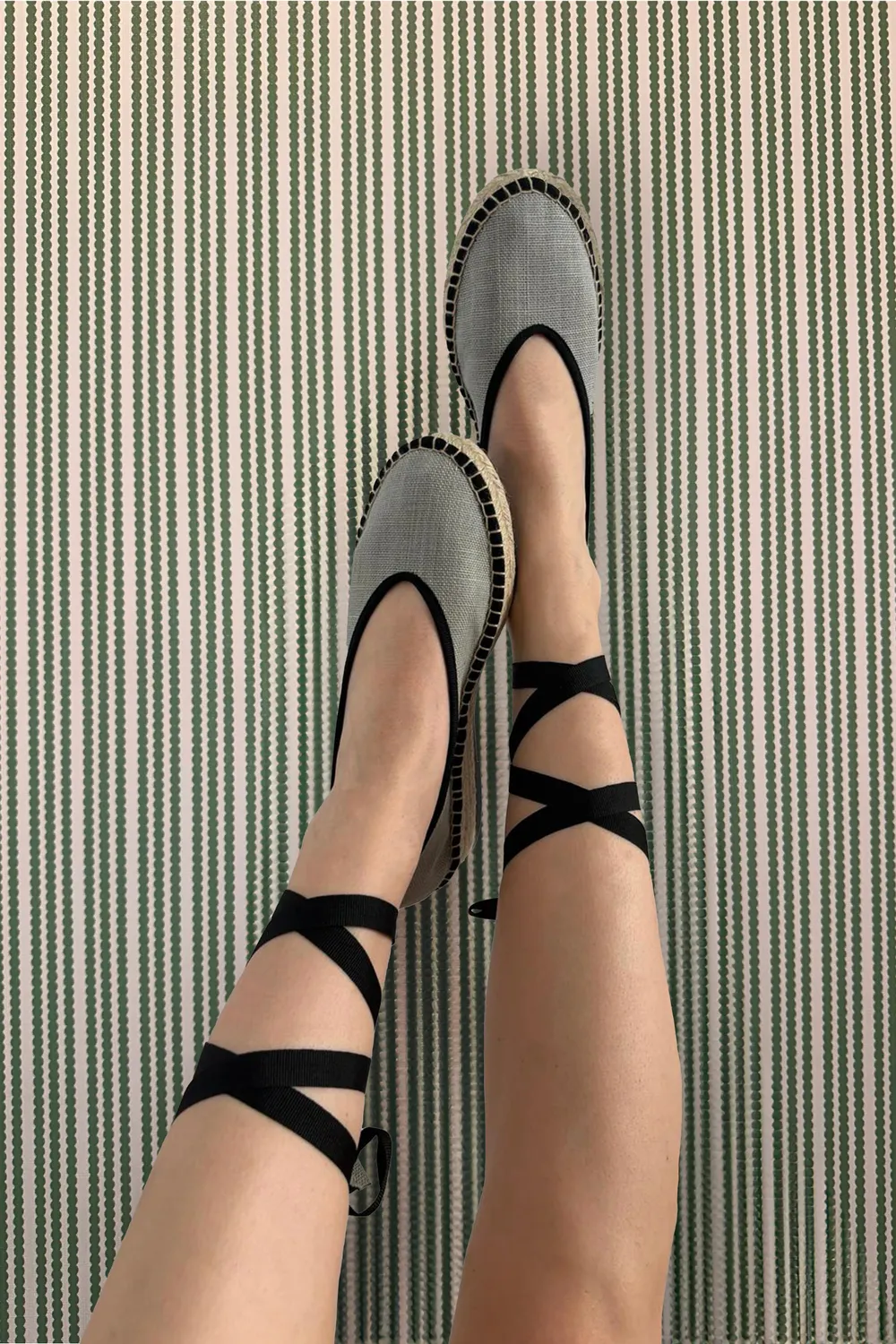 Flagelus Summer Swing Noir balerini in alb cu negru