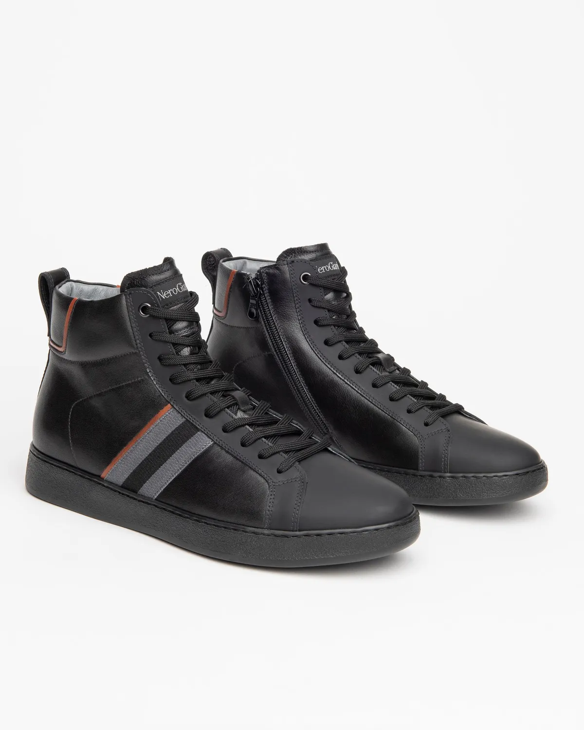 NeroGiardini sneakers barbati piele inalti talpa 3 cm