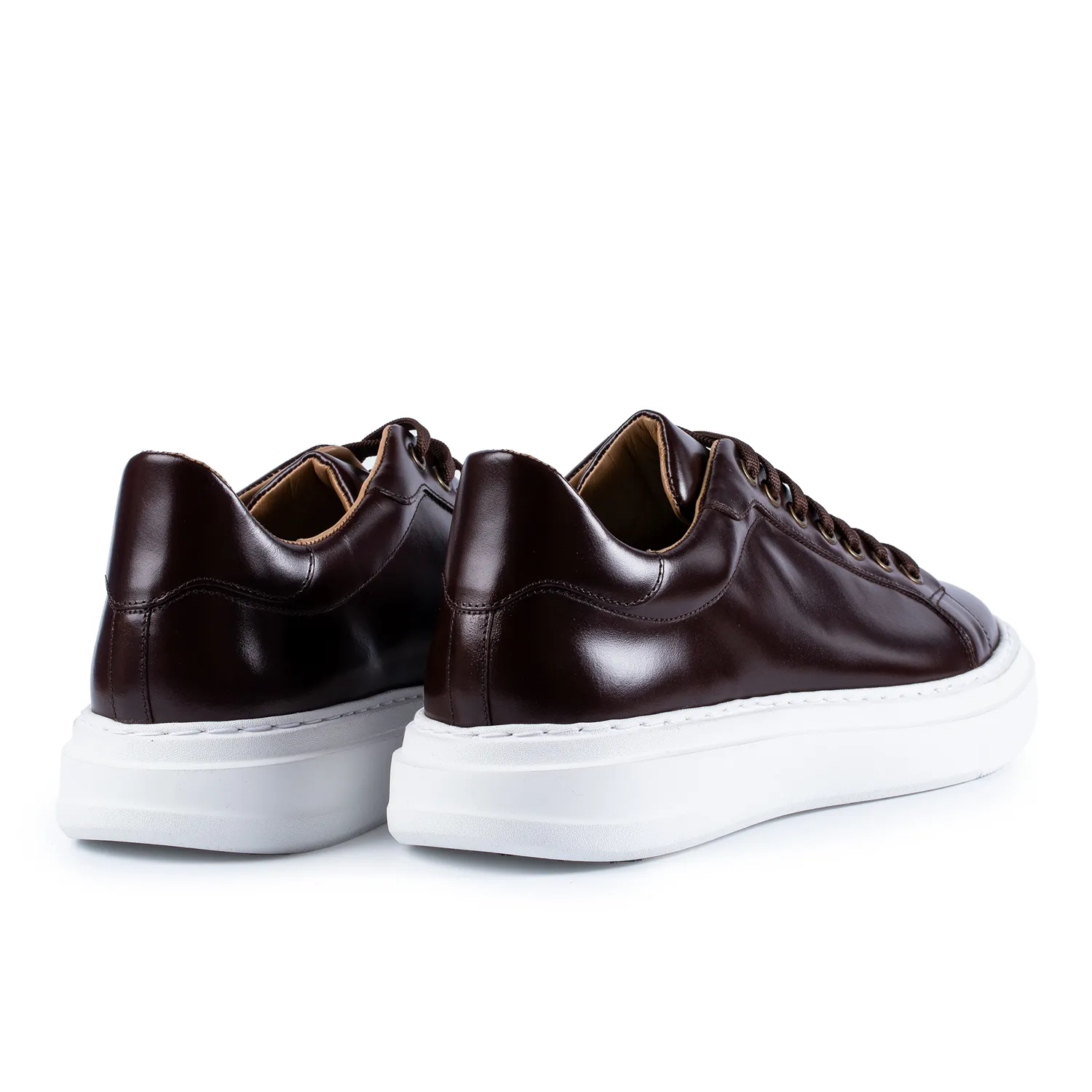 Lucas Shoes 510 Chile sneakers maro închis piele naturală