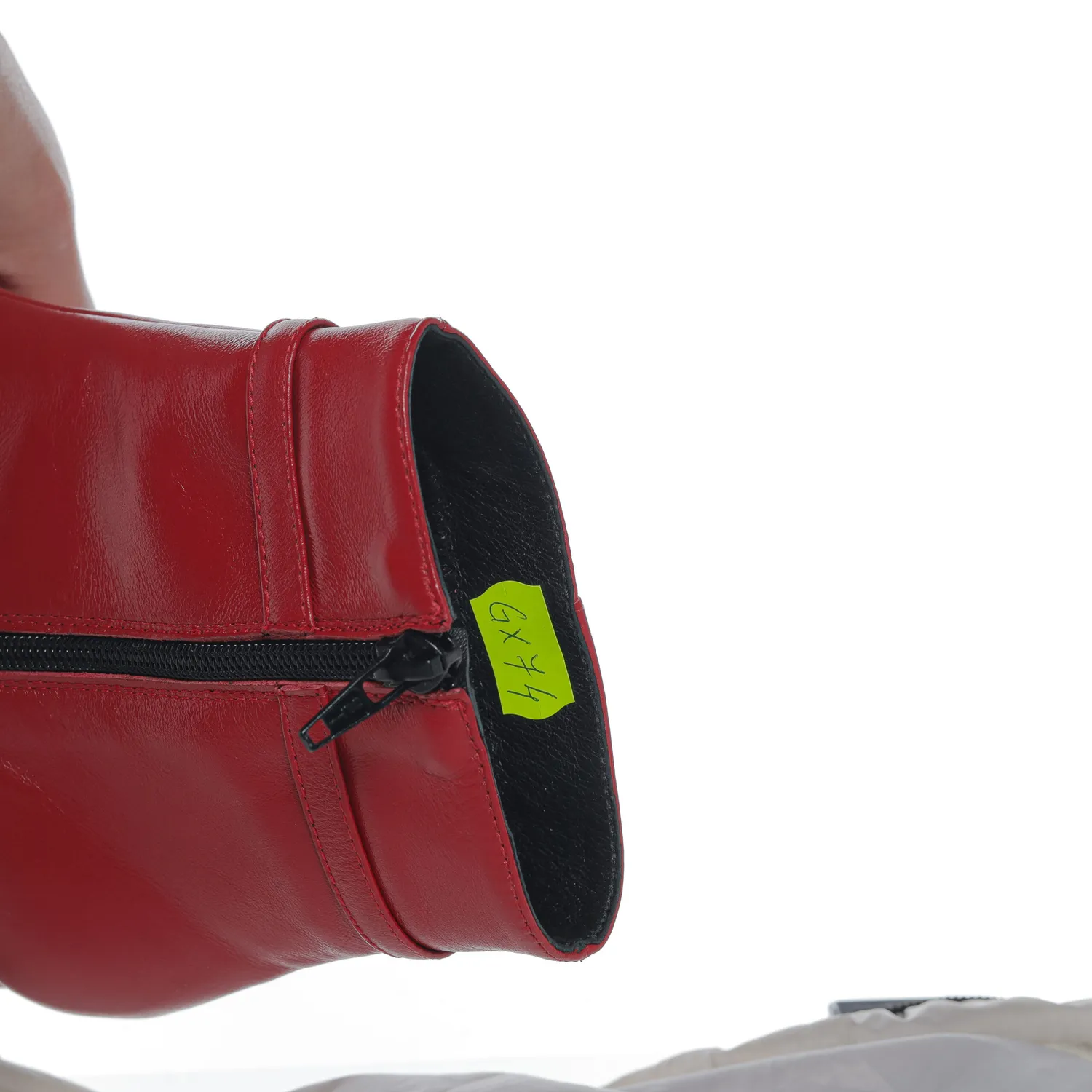 Catinca Shoes GX74 RB ghete piele naturala rosu box