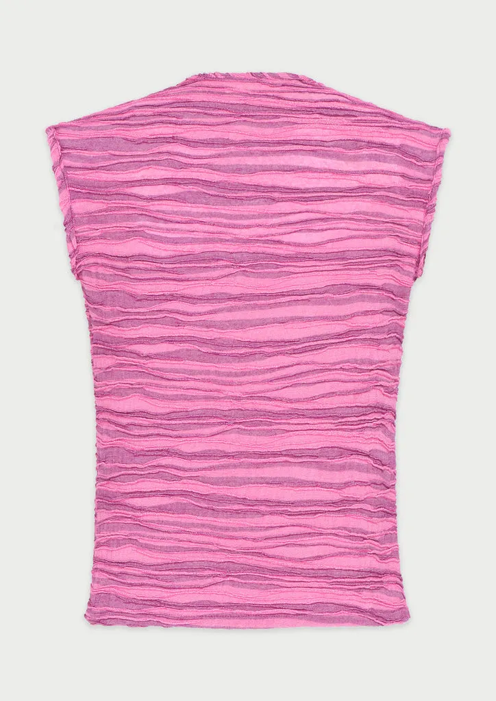 Flagelus Ling Pink top damă roz decupat la spate