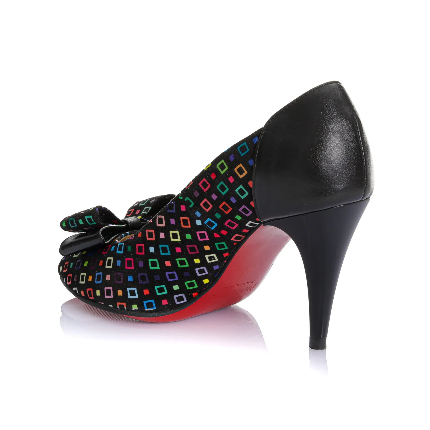 Catinca Shoes F23 NPC pantofi piele negru pătrățele