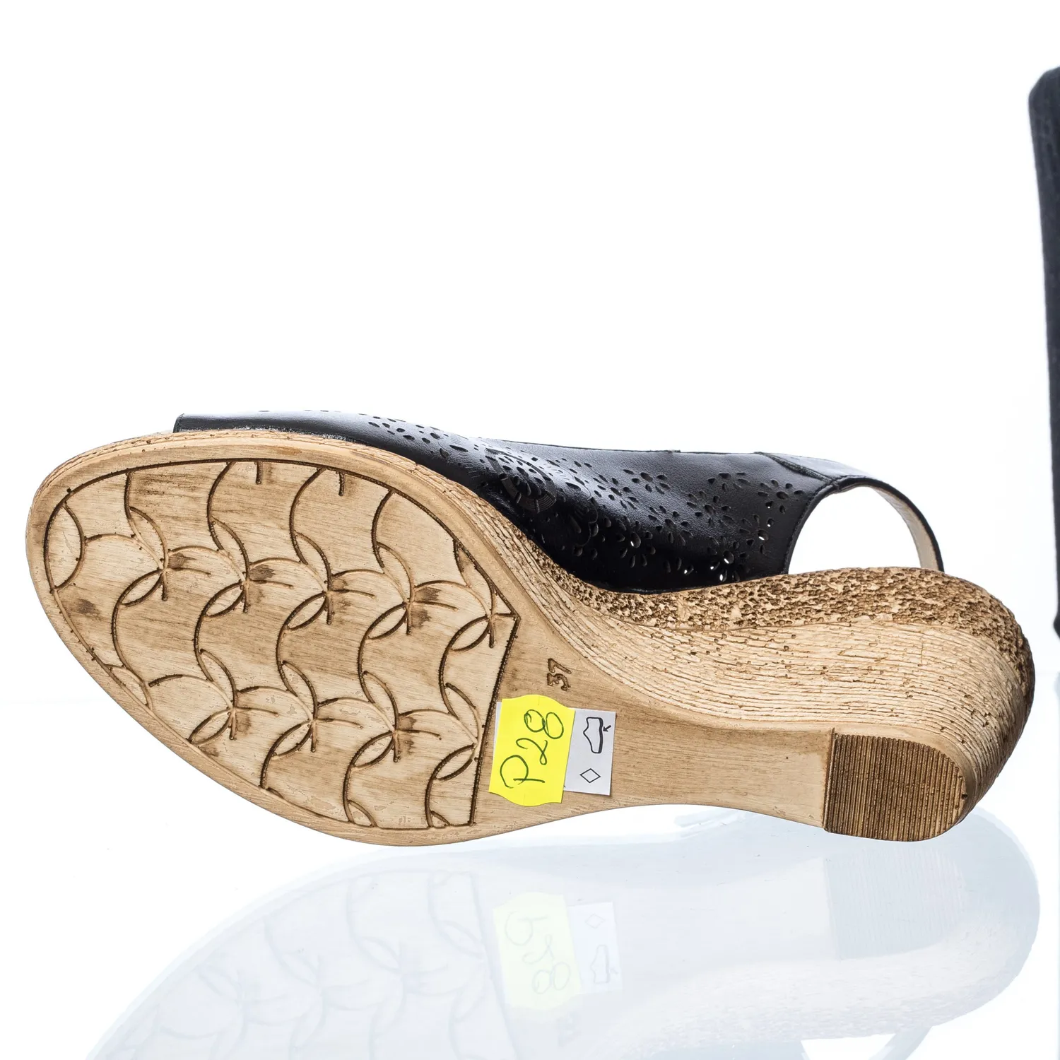 Catinca Shoes P28 N sandale damă piele negru