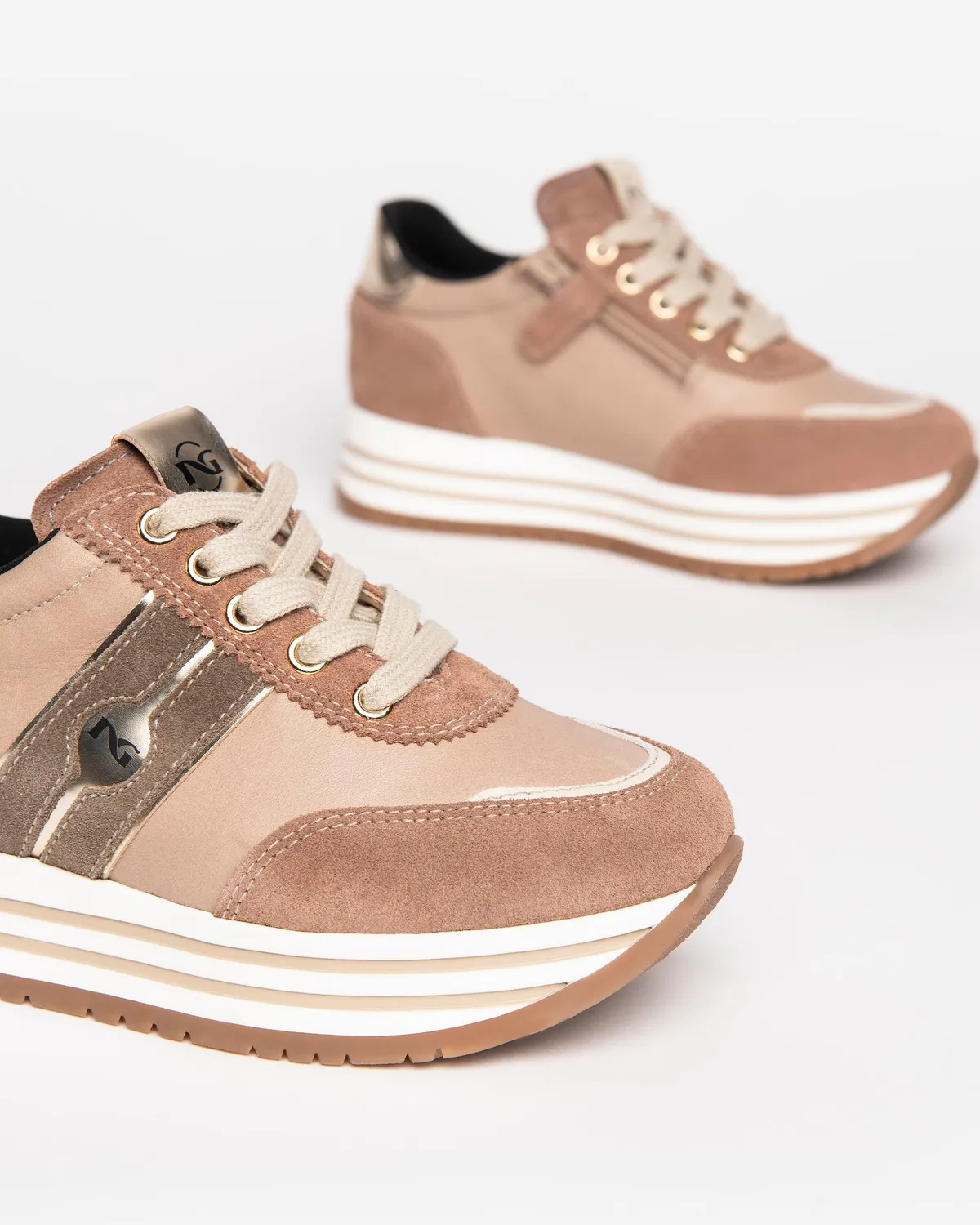 NeroGiardini Teens sneakers piele fete piele întoarsă