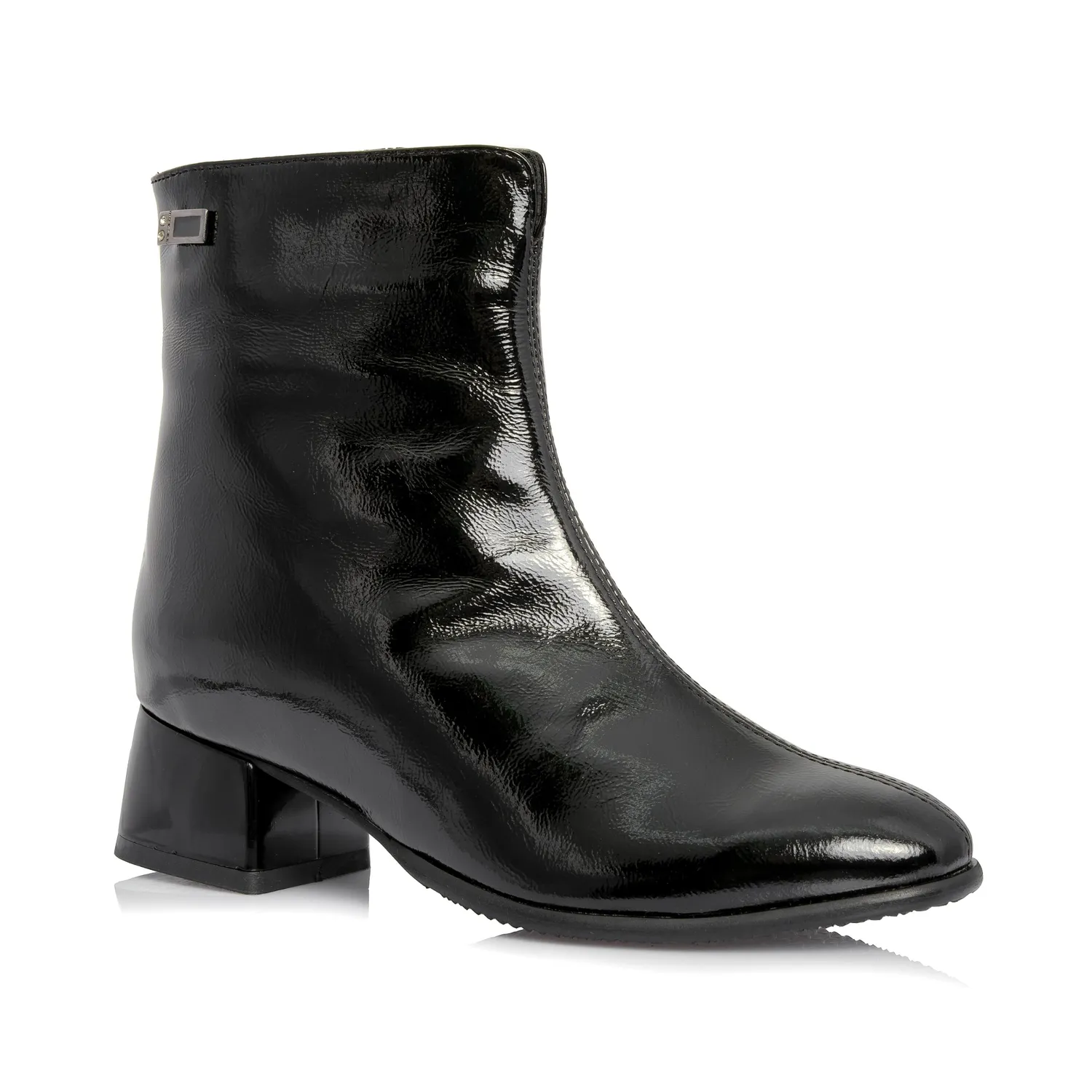 Catinca Shoes G77 NL ghete damă piele negru lac