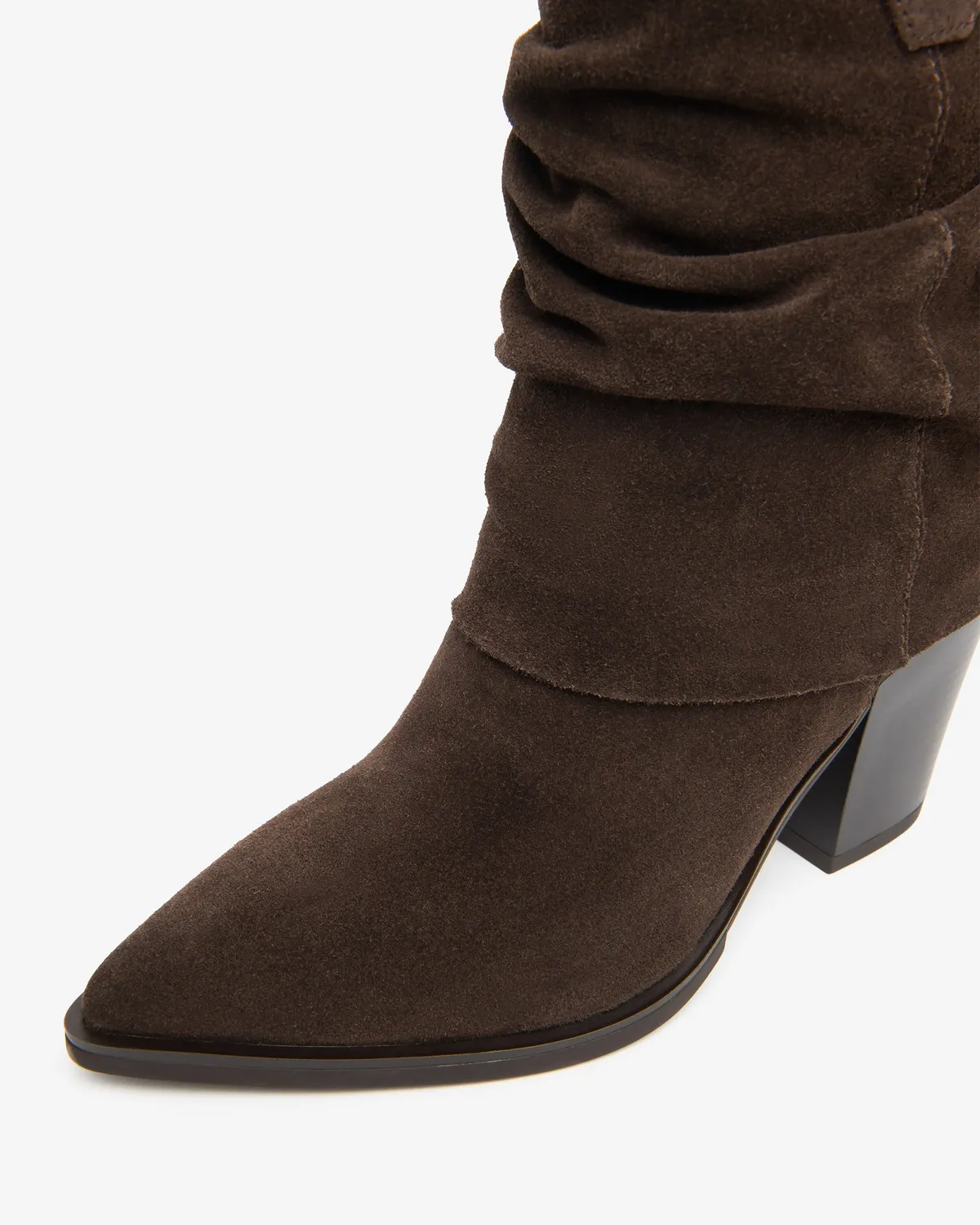 NeroGiardini cizme western dama piele intoarsa toc 80