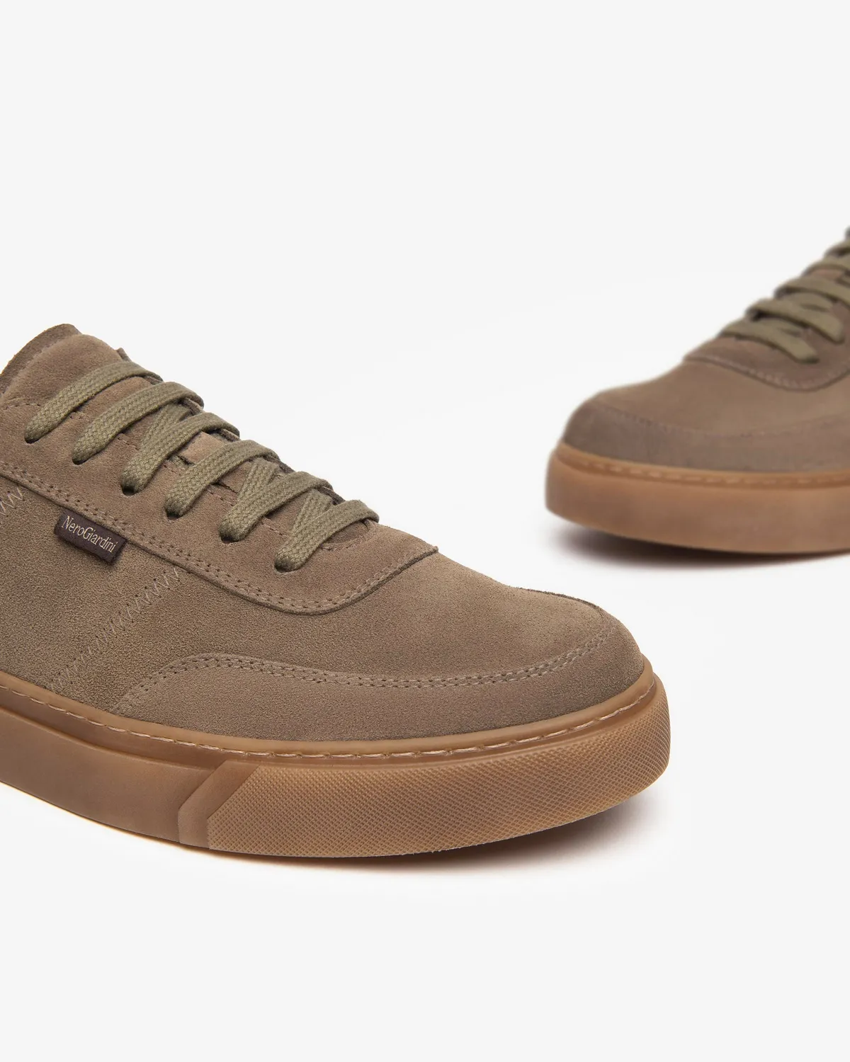 NeroGiardini sneakers barbati piele intoarsa comozi