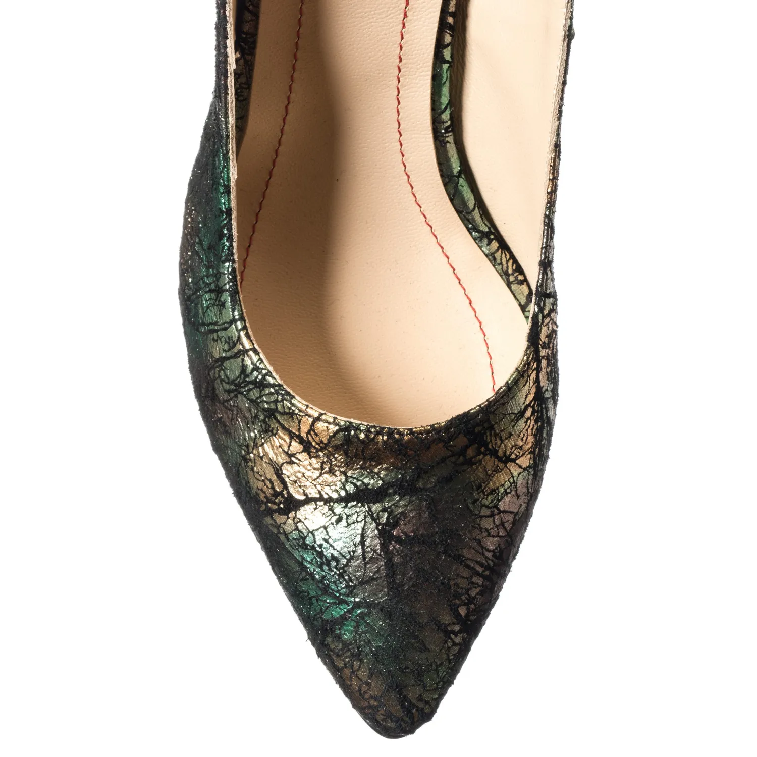 Catinca Shoes A91 VST sandale dama verde straveziu piele