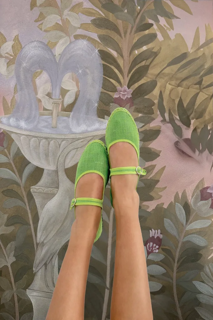 Flagelus Justina pantofi verde deschis Mary Jane in