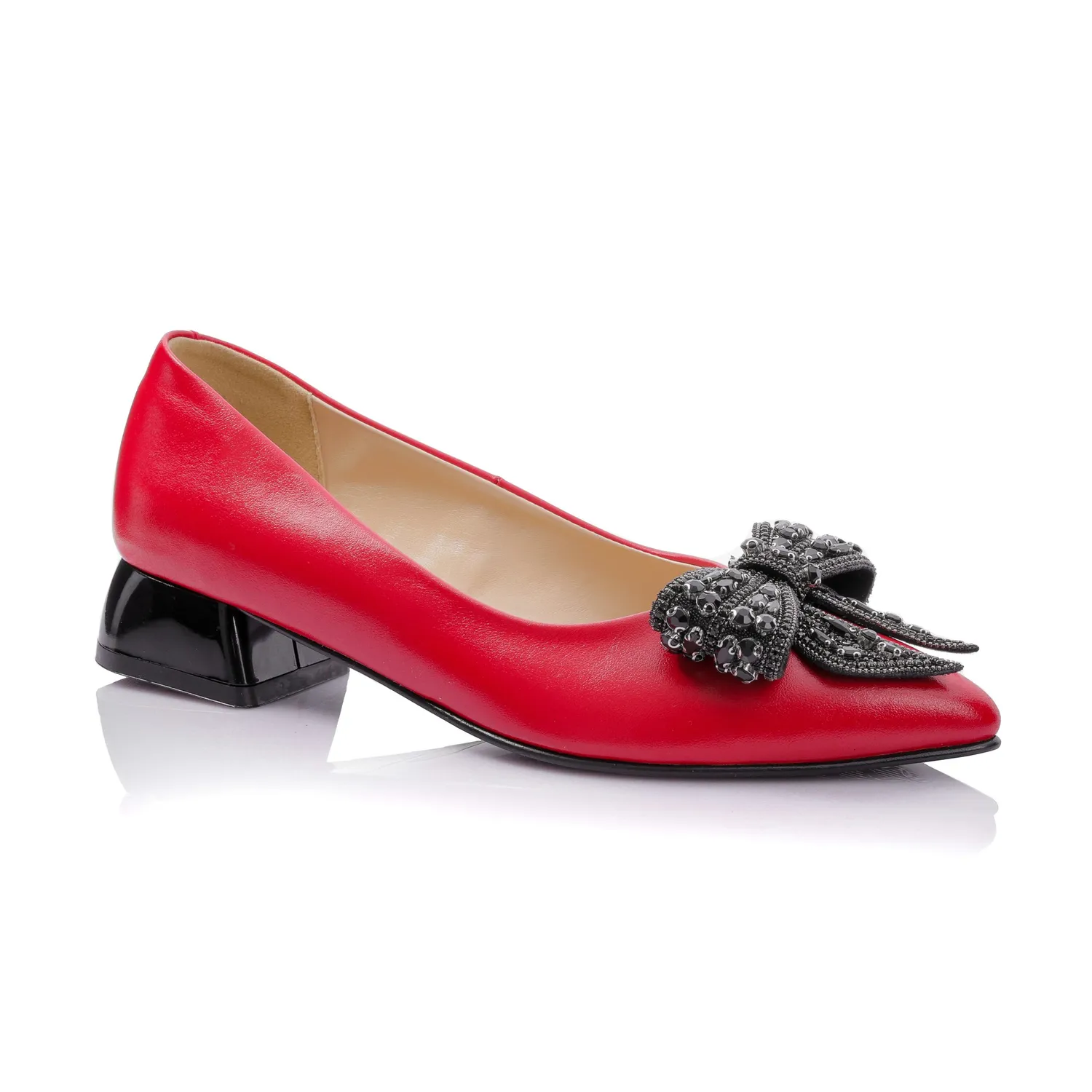 Catinca Shoes BL8 RB balerini piele naturala rosu box