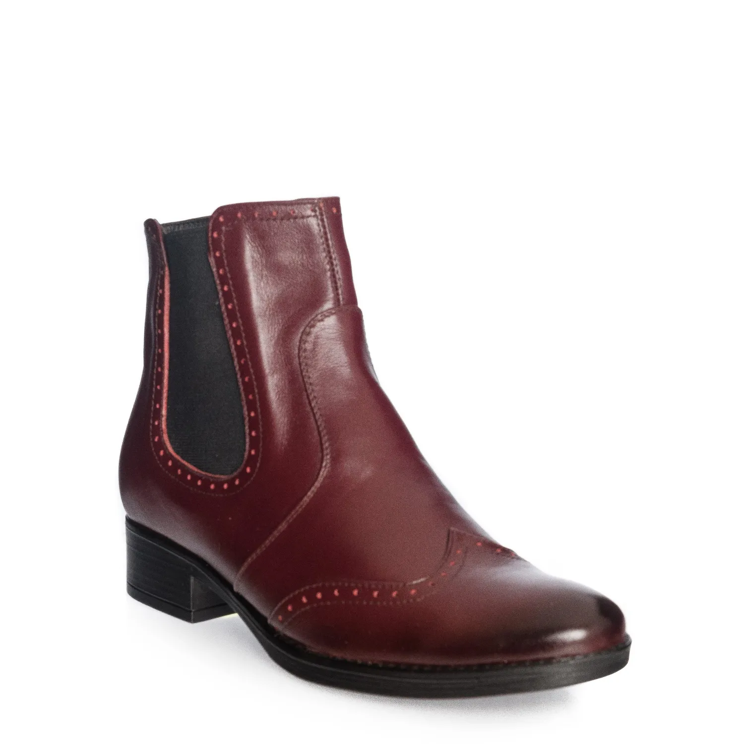 Catinca Shoes GX22 BP botine dama piele bordo perie