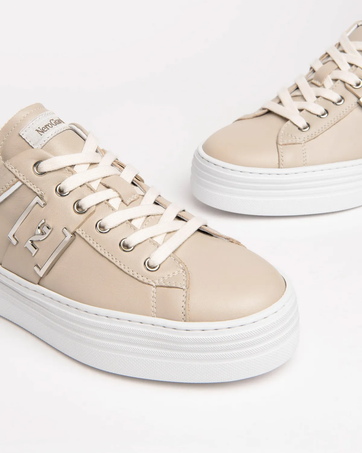 Sneakers NeroGiardini dama piele naturala comozi