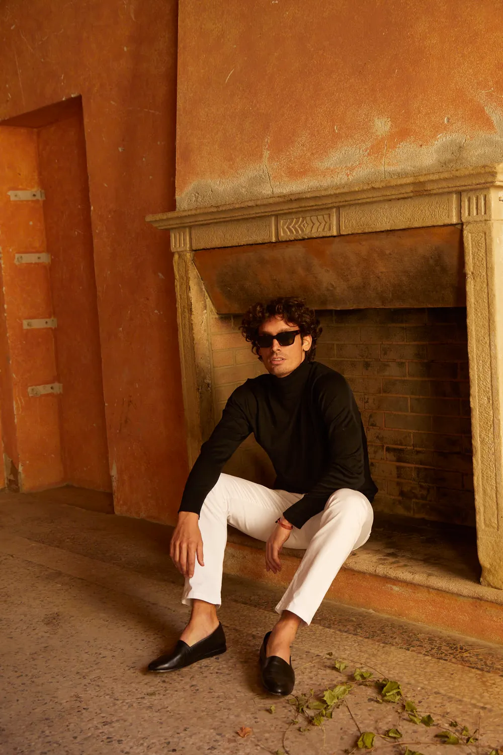 Cecilia Bringheli Amalfi espadrile piele negre