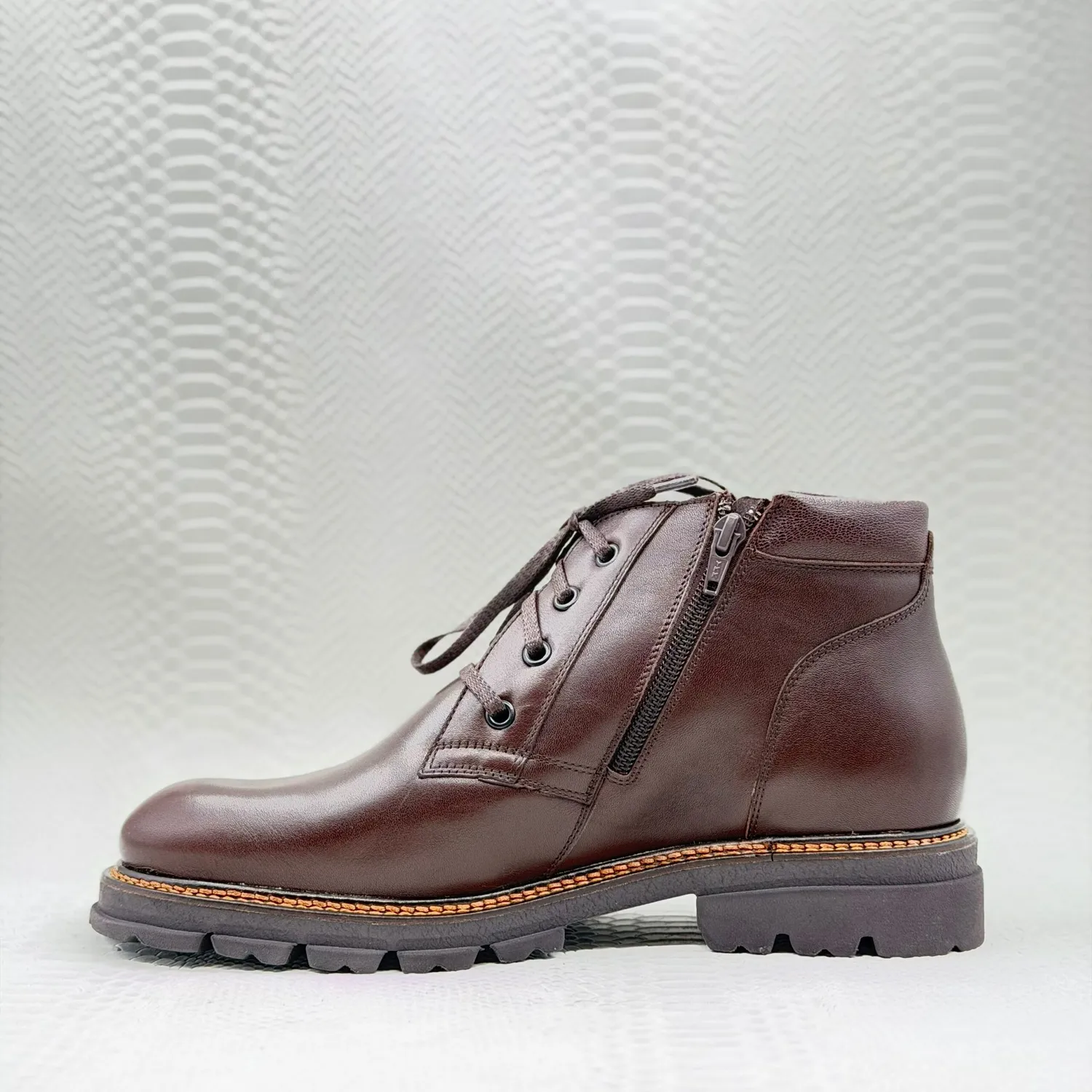 Lucas Shoes 390 ghete barbati maro piele naturala