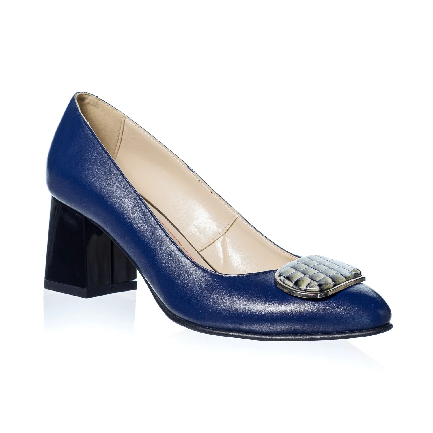 Catinca Shoes A39 BCV pantofi piele albastru croco