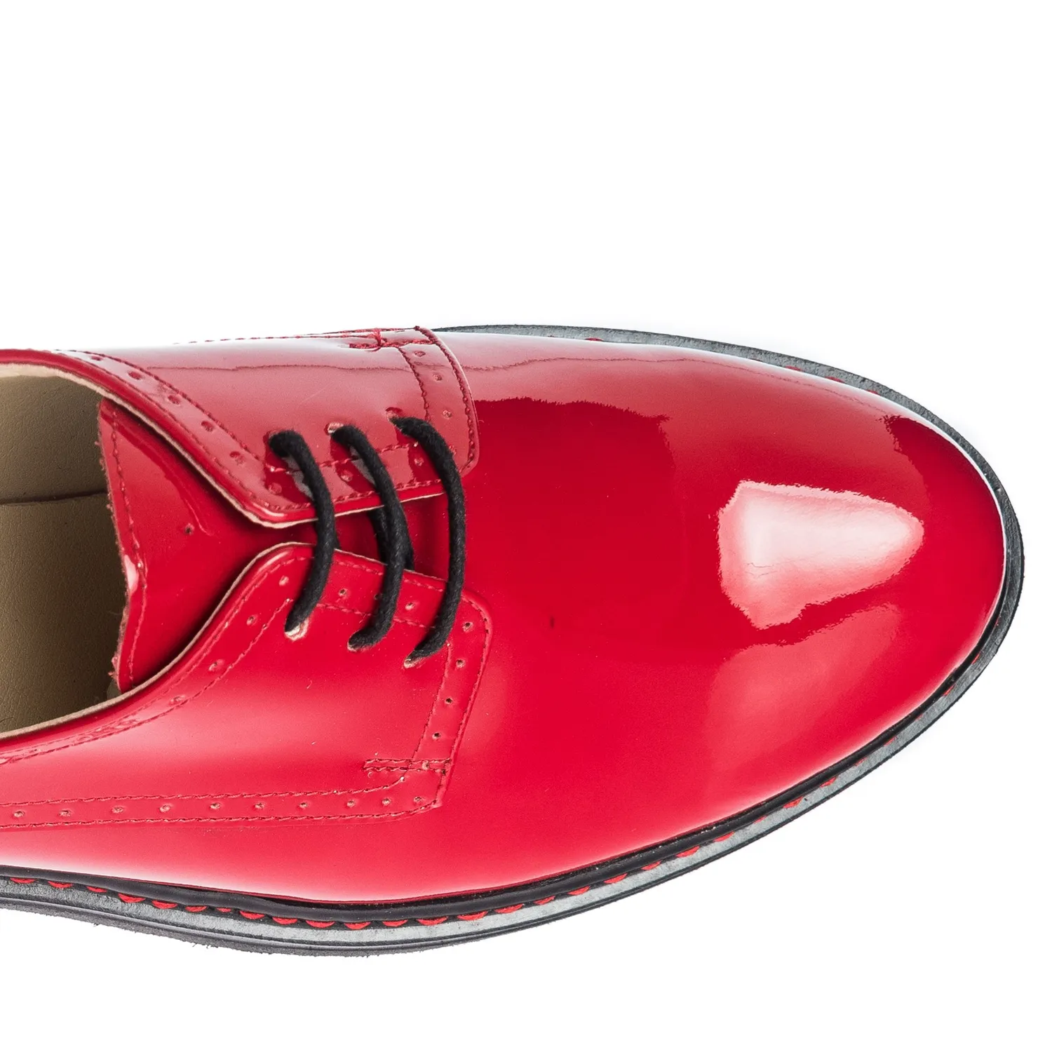 Catinca Shoes G33 RL pantofi dama piele rosie lac