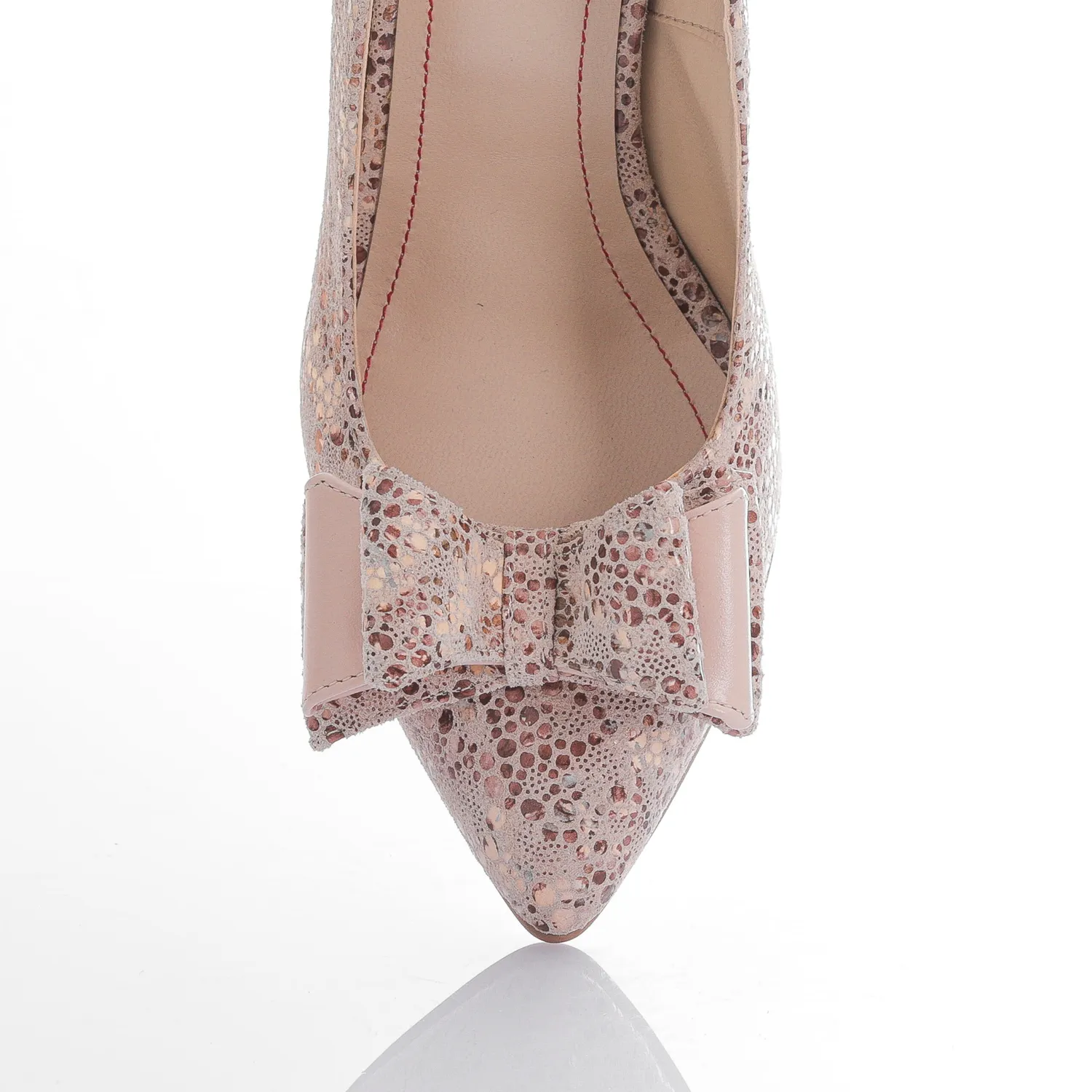 Catinca Shoes D17 BI sandale piele bej imprimeu
