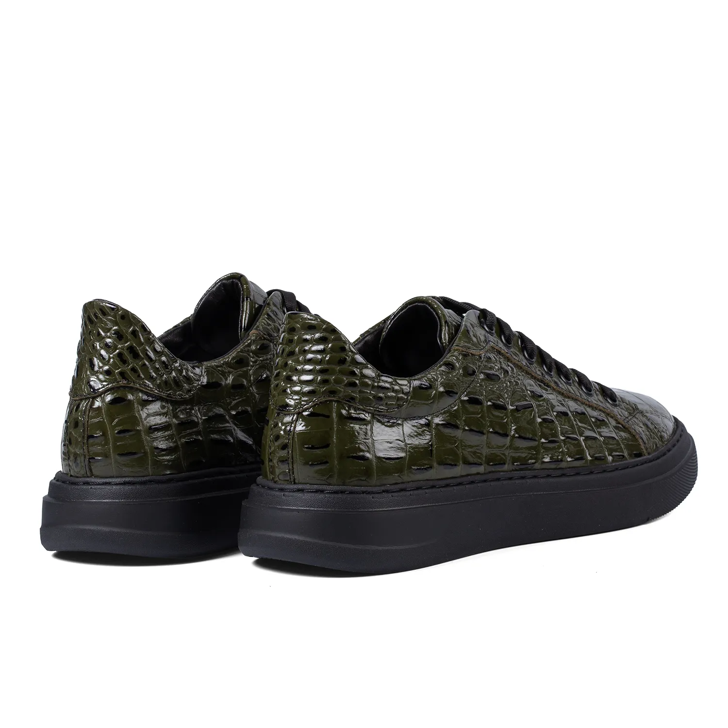 Lucas Shoes Sneaker 510 Chile sneakers verde croco piele