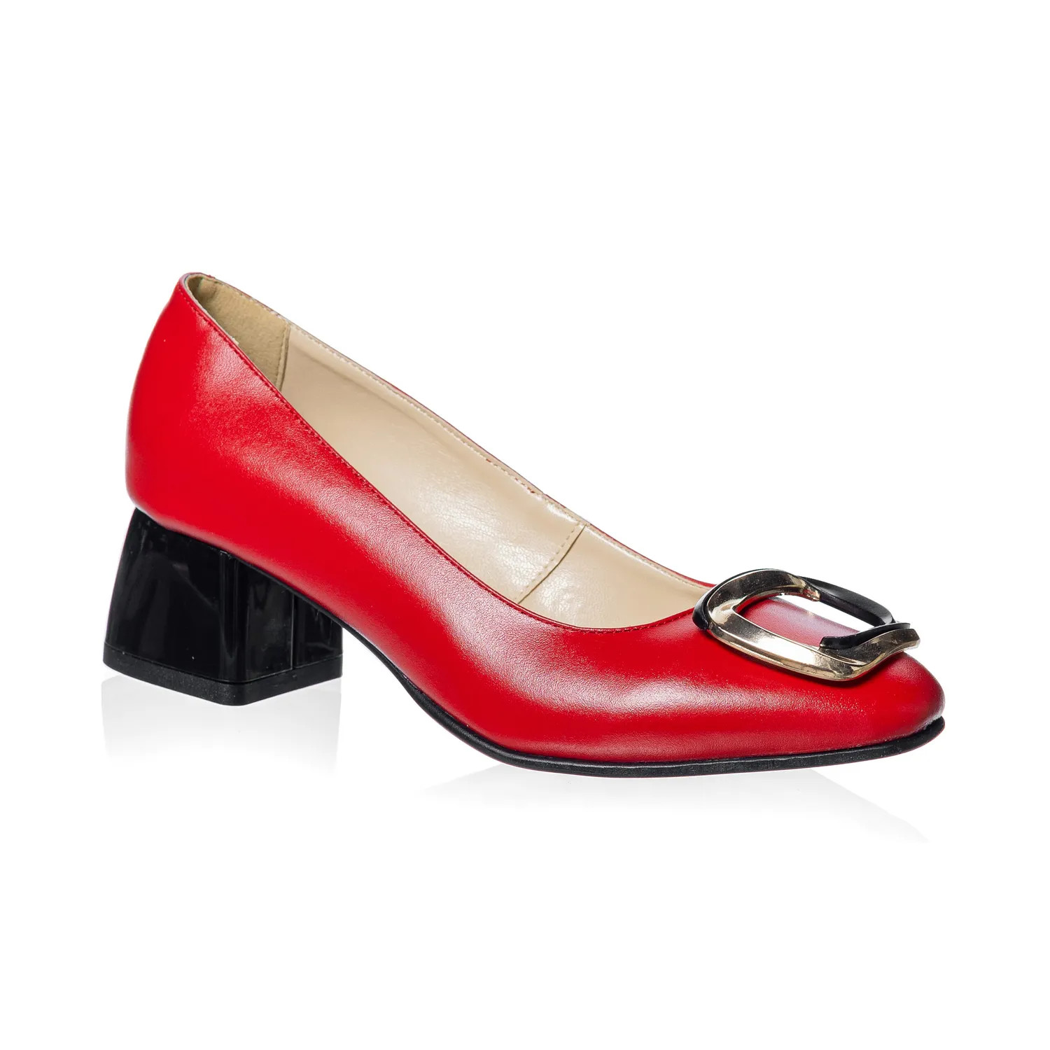 Catinca Shoes A40 RB pantofi dama piele rosu box