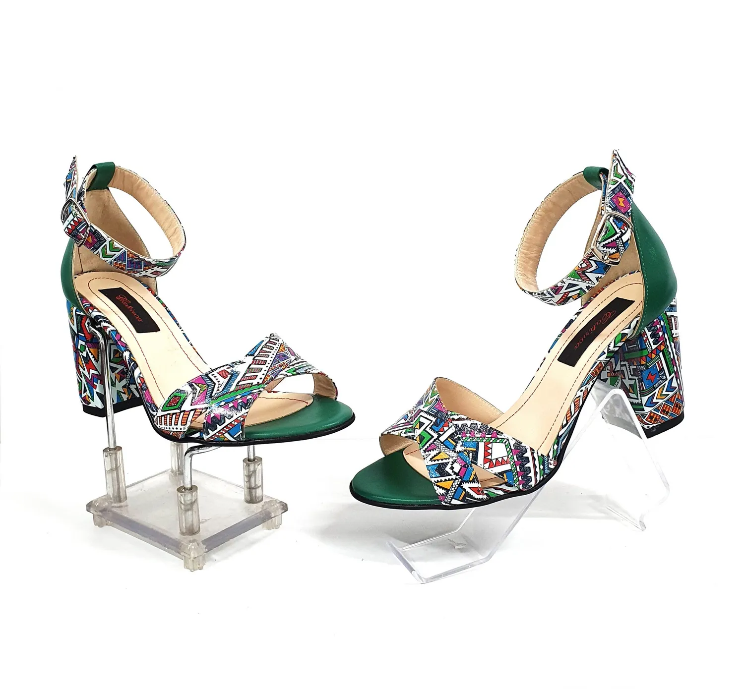 Catinca Shoes S4 VMT sandale damă verde tradițional